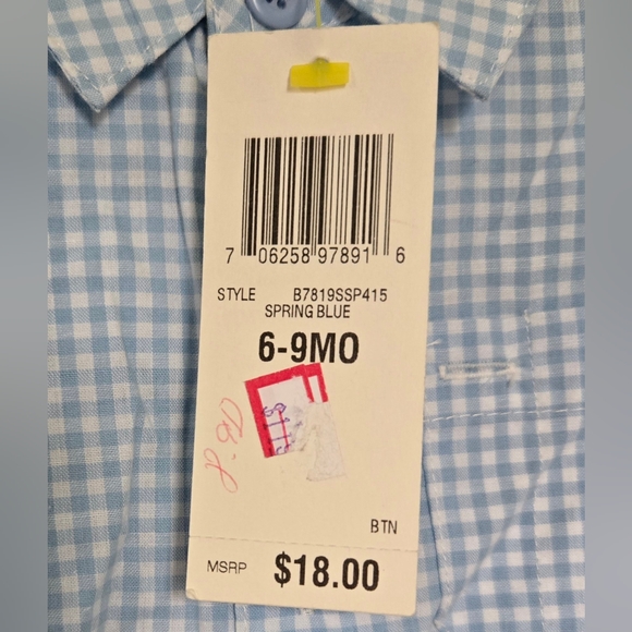 NEW Girls size 6-9 months button down shirt - Picture 2 of 4